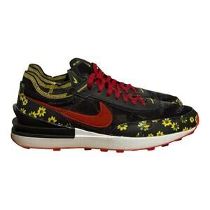 Nike Waffle One Floral Black Red Yellow Sneakers Men's 15 DQ7676-001 Running